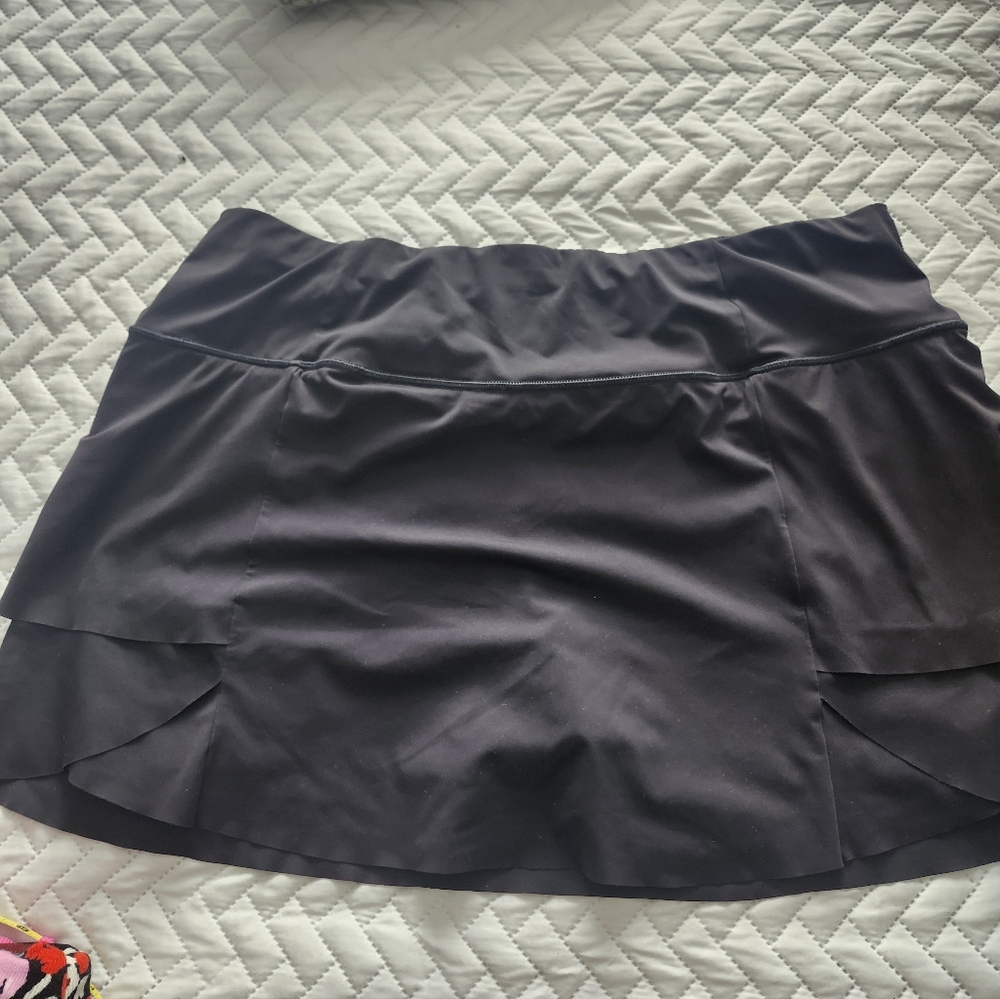 Athleta Swagger Skort Skirt Women's Size XL Black  Stretch Golf Tennis - Picture 12 of 12
